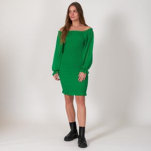 Pure friday - Purlakka offshoulder dress - Kjoler til hende - Grøn - XL