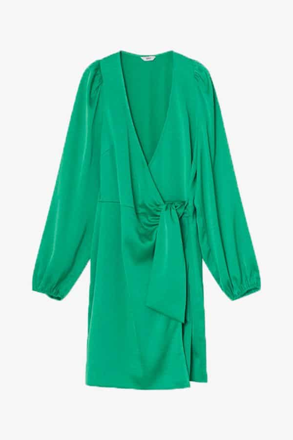 Enrobyn LS V-N Dress - Emerald Green - Envii - Grøn L