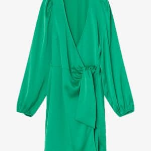 Enrobyn LS V-N Dress - Emerald Green - Envii - Grøn XS
