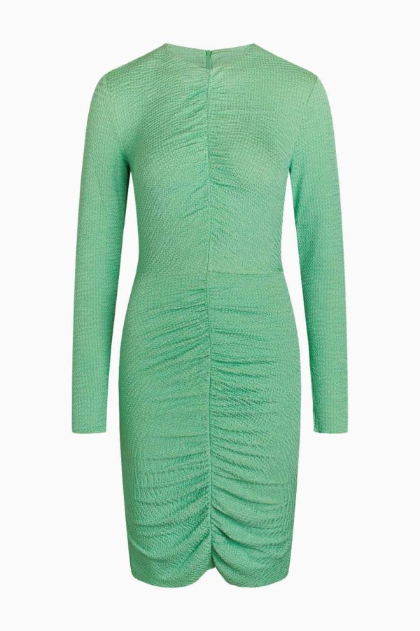 Flex Crepe Vulcan Dress - Light Grass Green - Mads Nørgaard - Grøn L