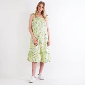 Pieces - Pcvlora midi dress - Kjoler til hende - Grøn - XL