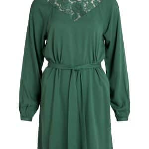 Vila Long Sleeve Lace Dress - Grøn - Størrelse 36 - Viskose