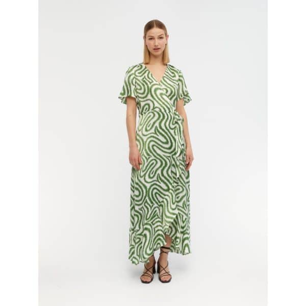 Object dame kjole OBJGREEN - Artichoke Green Graphic