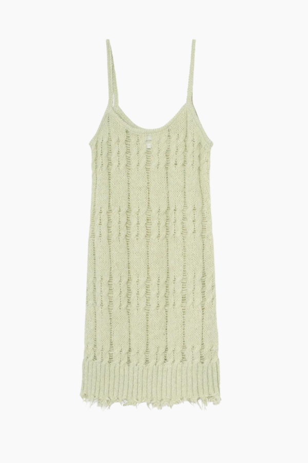 ArmieRS Knit Dress - Pastel Green - Résumé - Grøn XS