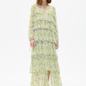 Arielle kjole - Sunny Lime Flower