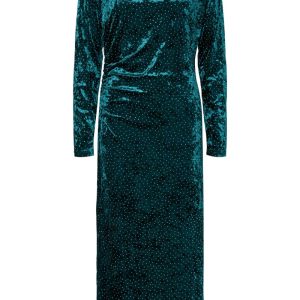 Y.A.S - Kjole - Tillia LS Velvet Long Dress - Ponderosa Pine (Levering midt september)